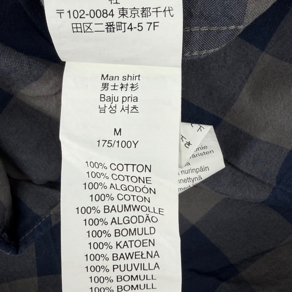 Oakley Mens Short Sleeve Button Up Shirt Regular Fit Plaid Navy Green Size M - Picture 7 of 10